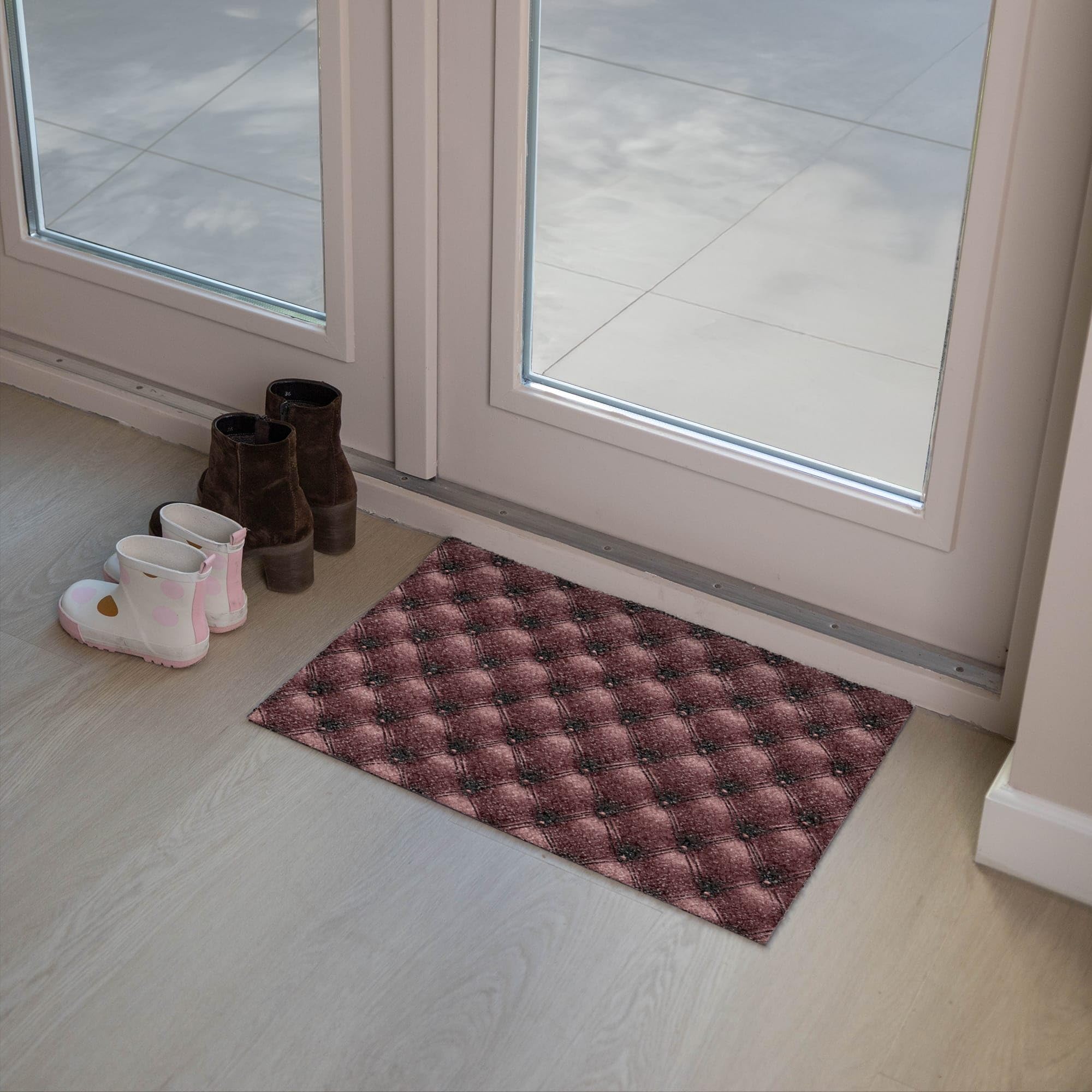 MuchoWow© Felpudo 40x60 cm Entrada Casa Tapete Goma Original Alfombrilla Interior Exterior Lluvia Gracioso Graciosos Divertidos Divertido Piel - Estampado - Burdeos