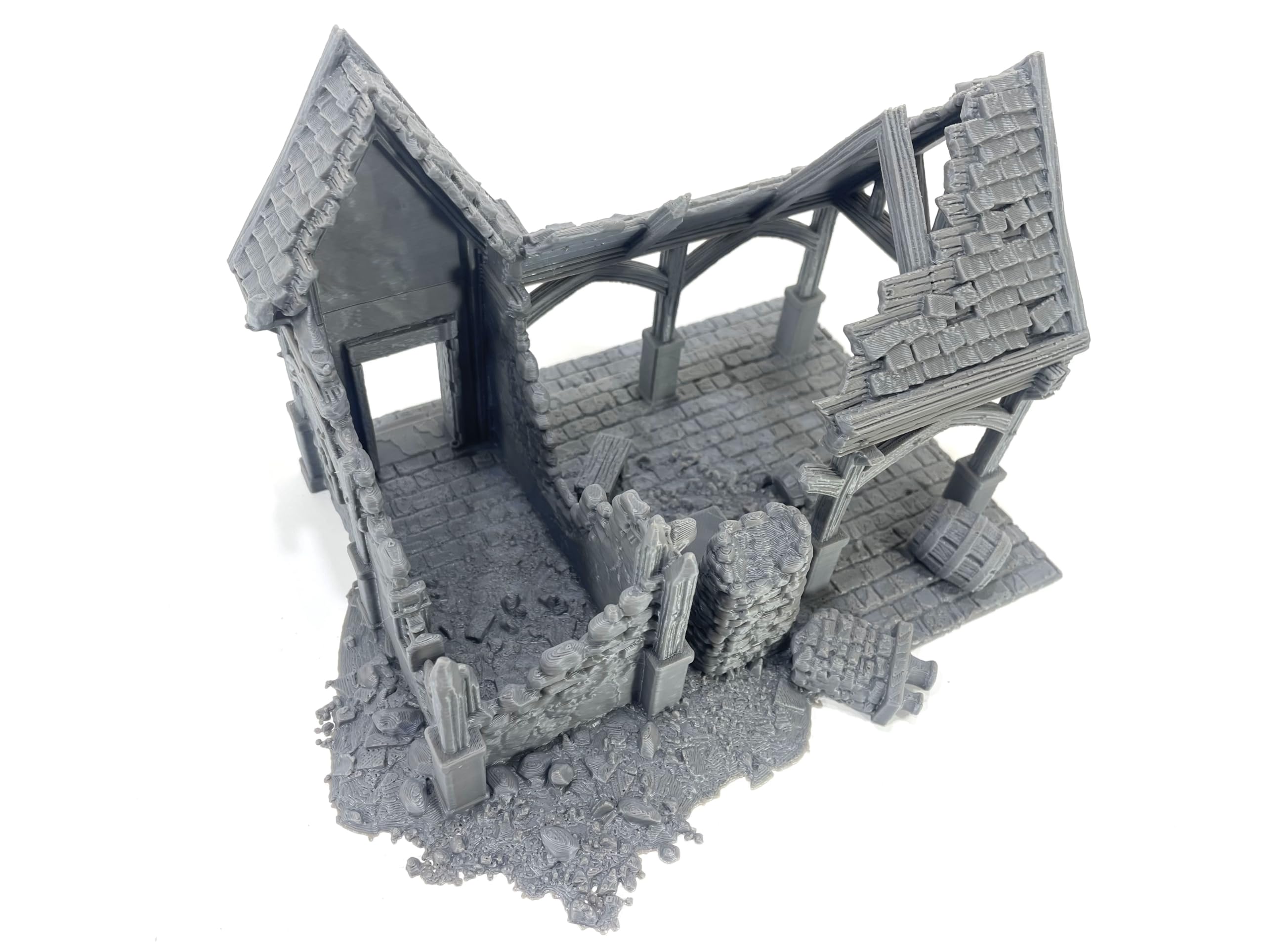 LM3D Medieval Ruined Forge - Scenery for Wargames and Fantasy Miniatures 28mm/32mm - 3D Printed