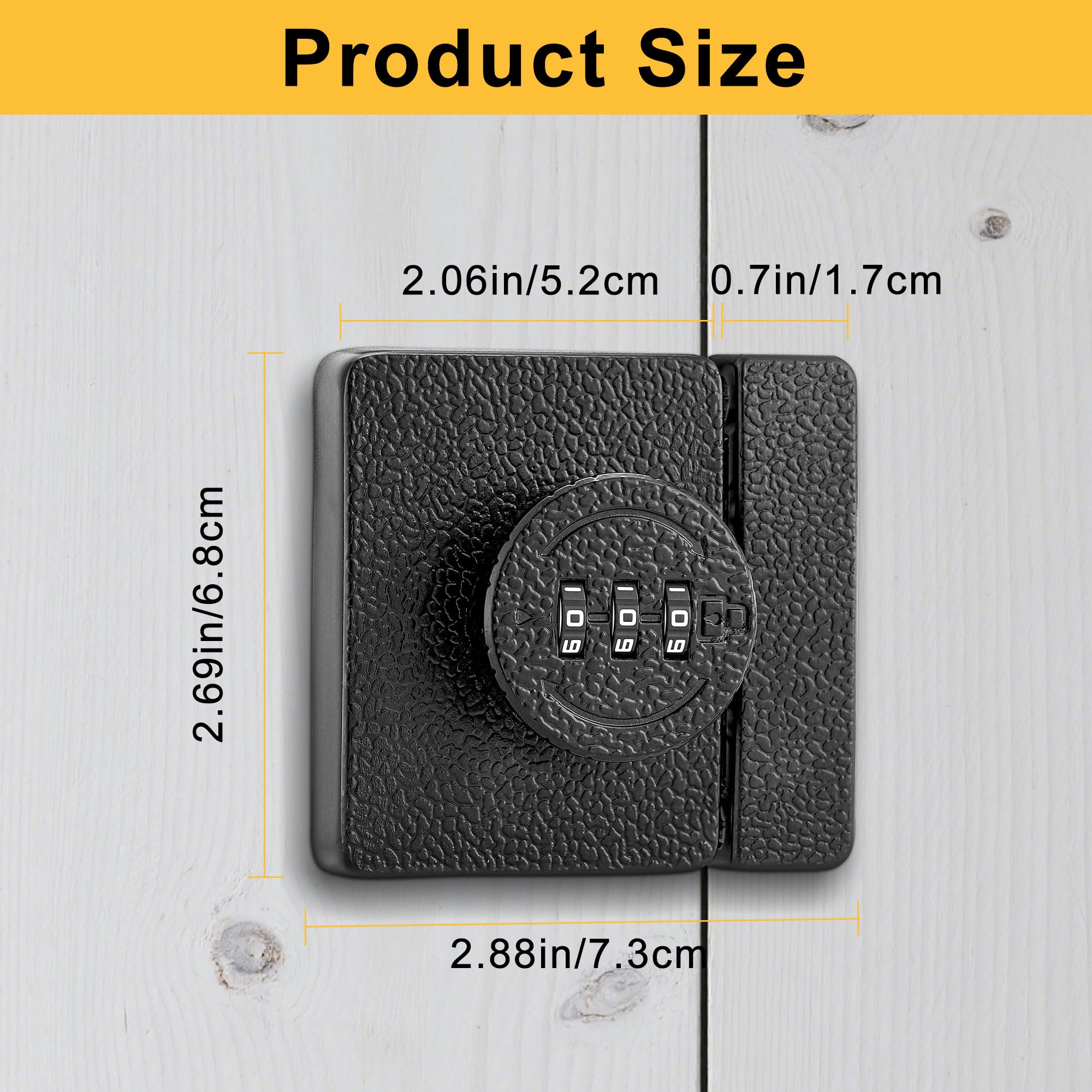 2 Pack Combination Cabinet Hasp Locks - Image 3