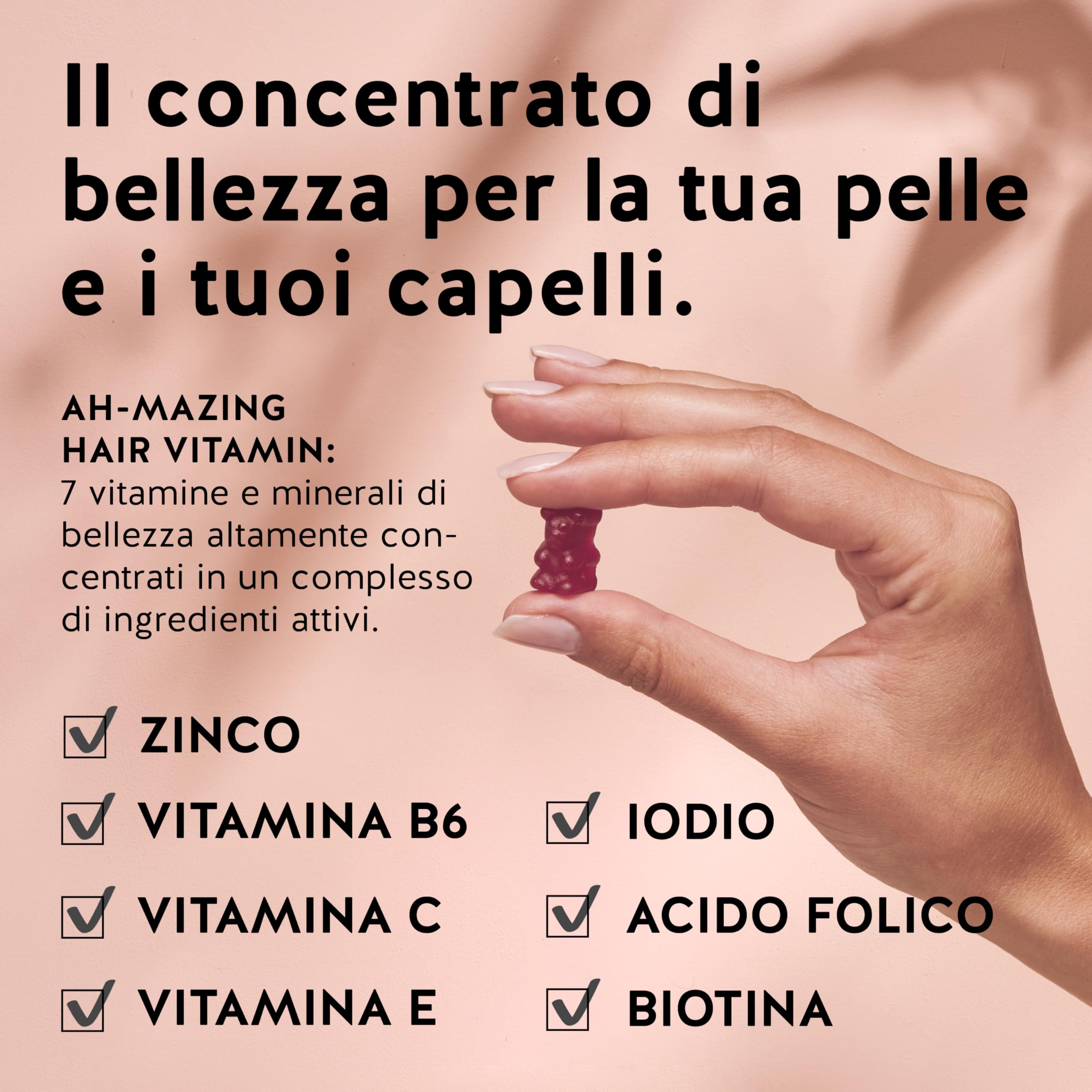 Trio – Per capelli, pelle e linea – Tripla azione bellezza - Con biotina per i capelli, rame per la pelle e cromo per il metabolismo - 3x60 pezzi- Senza Zucchero, Vegano - Bears with Benefits