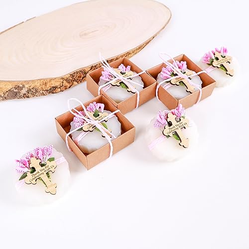 Miniatura 9 de HTF Pack of 10 Baptism Gifts for Girl, Baptism Favors, Handmade Scented Vega Mini Soap, 1st Communion Gifts, Christening Gifts for Boys, Bautizo