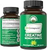 Creapure Creatine Monohydrate 180 Cápsulas - Creatina Alemana de Ultra Alta Pureza Sin Nada Agregado - Pastillas Puras Sin Sabor para Hombres y Mujeres - Sin Azúcar, No GMO, Suplemento Vegano 1