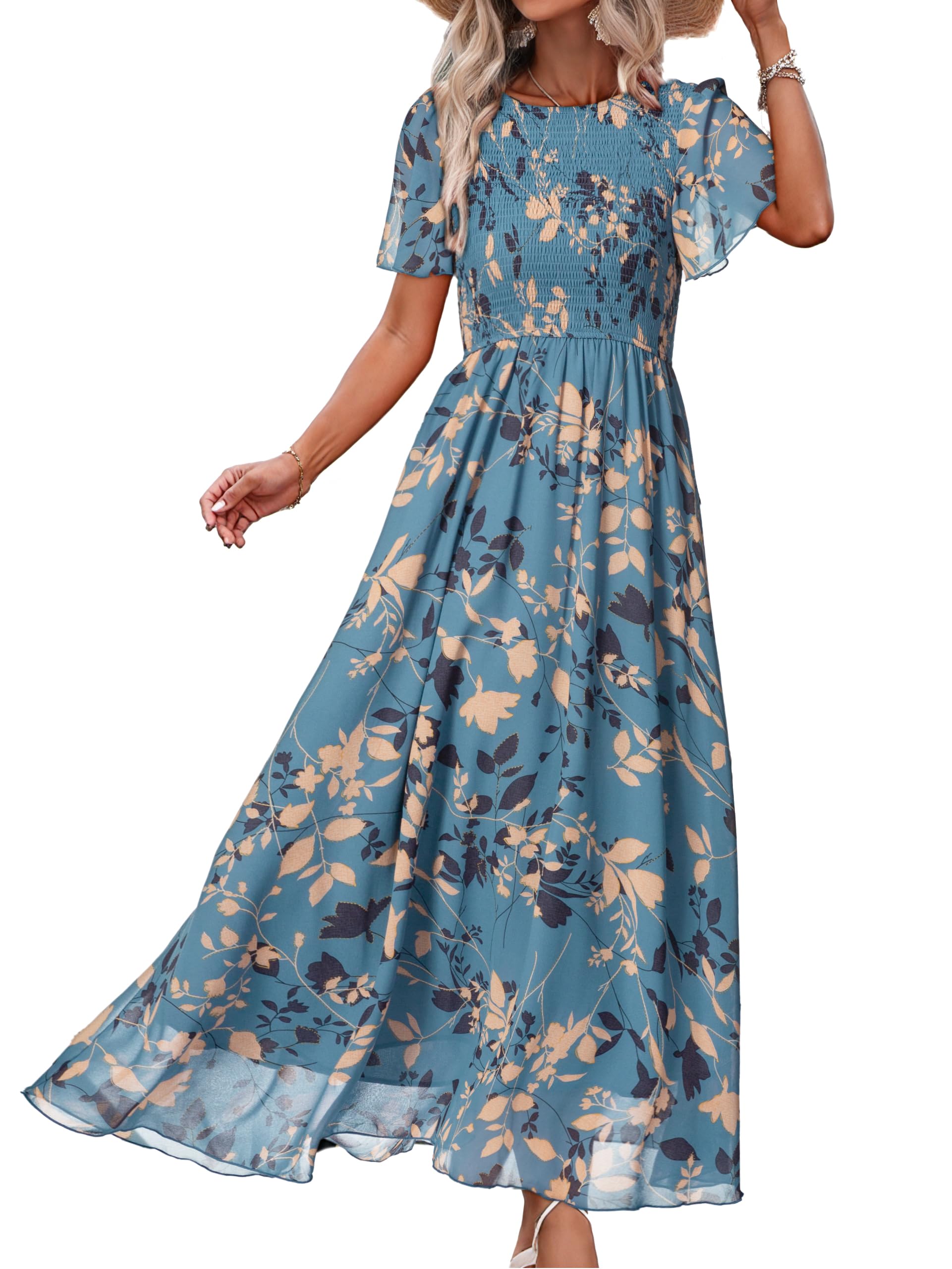 Simplee Floral Maxi Dress