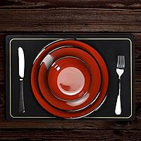 Vista 3 de TP Juego de 4 cuencos de melamina de 38 onzas, cuencos grandes para ramen, pasta, ensalada y sopa, irrompibles y ligeros, aptos para lavavajillas