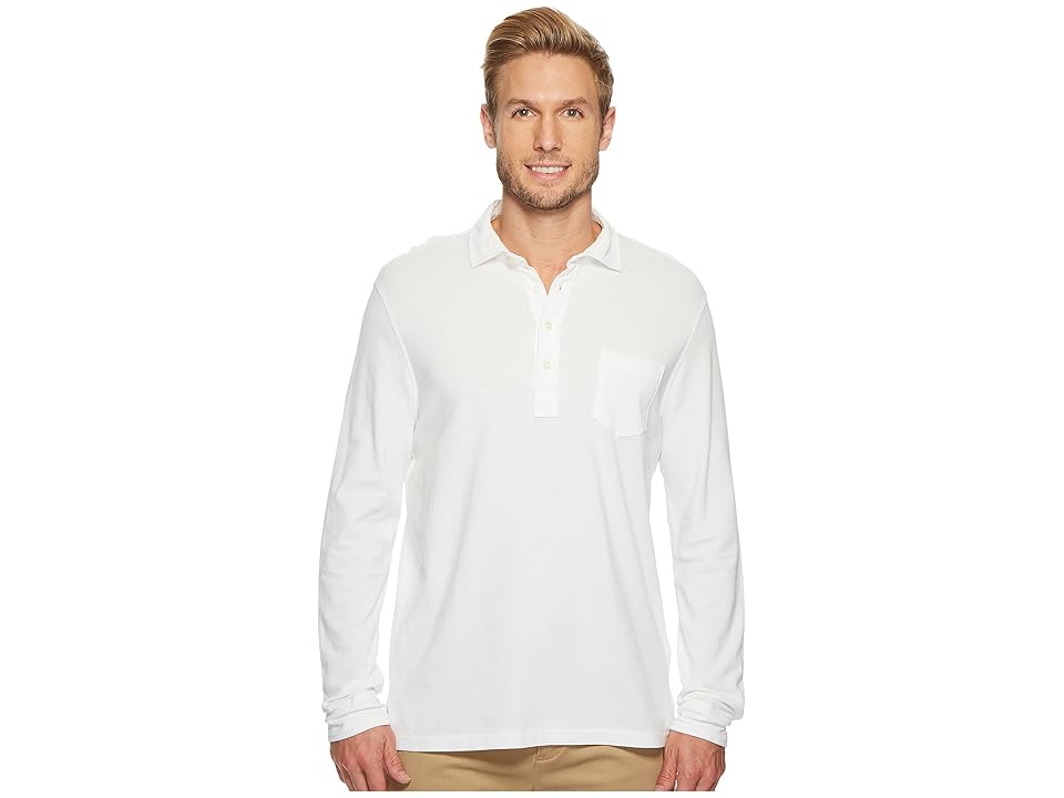 

Polo Ralph Lauren Featherweight Mesh Long Sleeve Knit (White) Men's Clothing