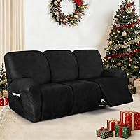 Vista 99 de Fundas para sillas reclinables con aspecto de cuero, funda elástica de 4 piezas, funda suave para silla reclinable, protector de muebles lavable