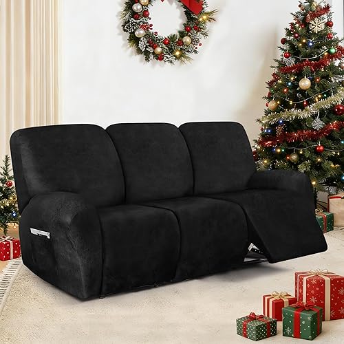 Miniatura 99 de Fundas para sillas reclinables con aspecto de cuero, funda elástica de 4 piezas, funda suave para silla reclinable, protector de muebles lavable