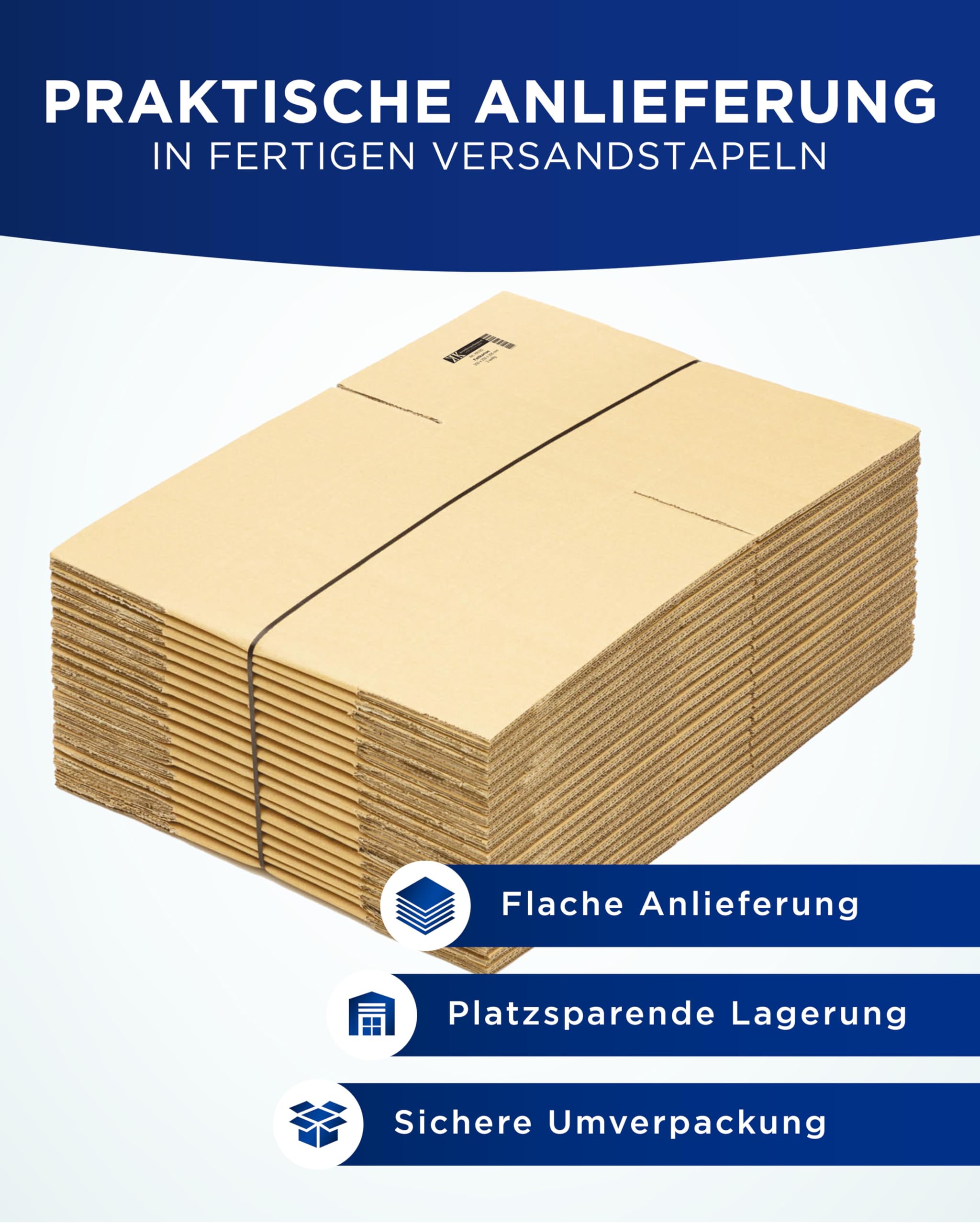 25 Cajas Cartón Plegables 295x195x140mm - FEFCO0201 Envíos