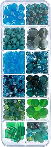 Miniatura 2 de Cuentas de vidrio checo con formas y tamaños surtidos 200gms - Santa Fe Patchwork