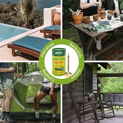 Miniatura 5 de RRTPPT Varillas de incienso de citronela huecas con ingredientes naturales, citronela, limoncillo, aceite de romero que te ayudan a disfrutar mejor