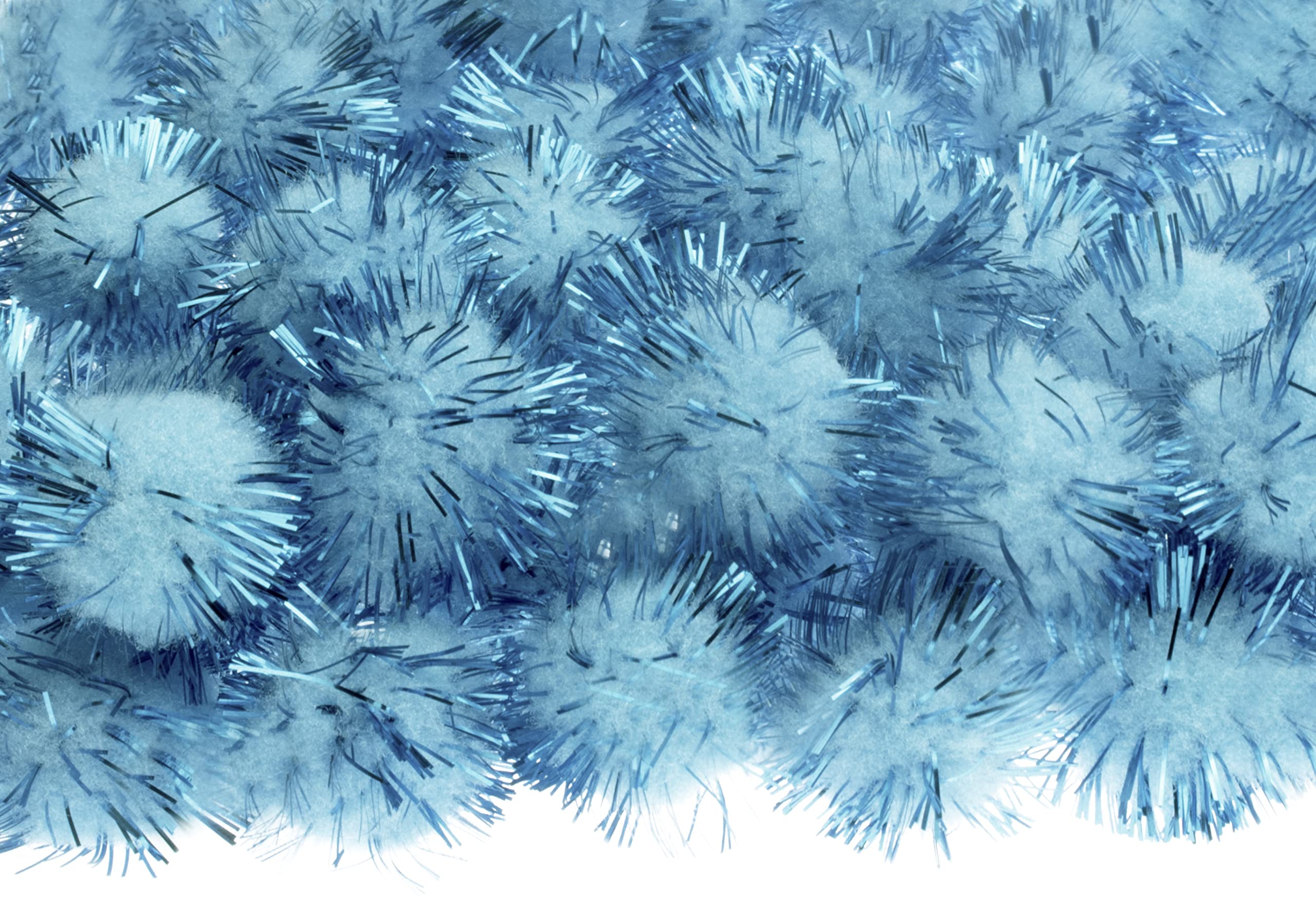 Lot De 40 Pompons Scintillants 20 Mm Bleus - Fils Brillants Pour Loisirs Créatifs, Couture & Décoration