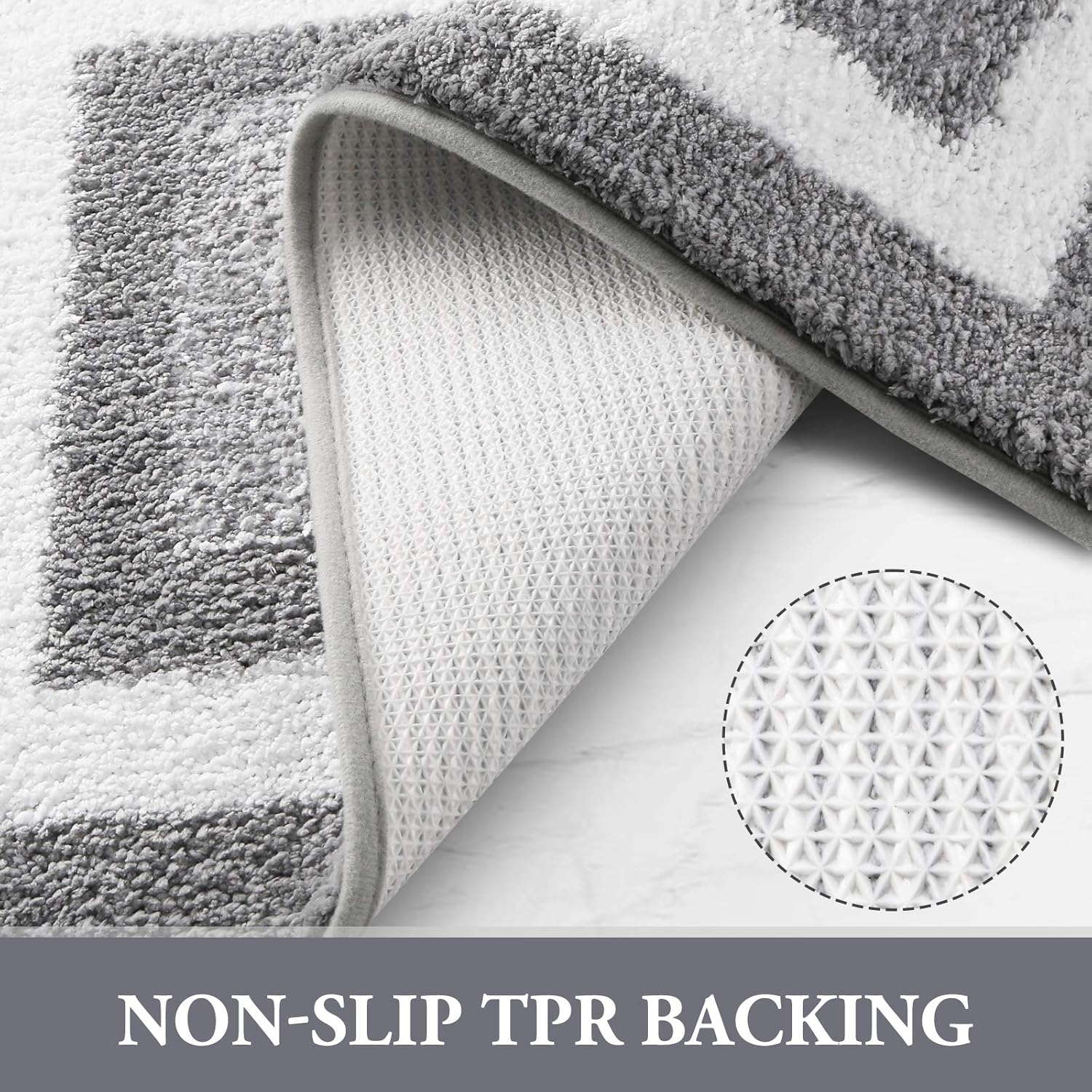 KMAT Bathroom Rugs and Mats Sets,2 PCS Ultra Soft Microfiber Non-Slip Bath mat,Machine Washable and Quick Dry Shower Rugs Floor Carpet Mat for Bathroom,Tub and Shower(18"x26"+20"x32",Grey) : Home & Kitchen