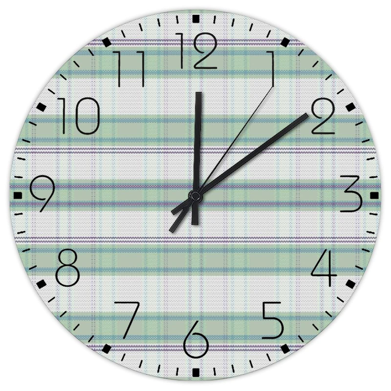 Horloge murale en bois double face de 38,1 cm ronde et rustique