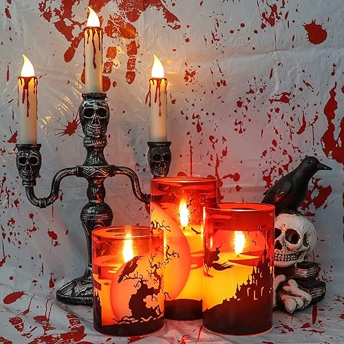 Miniatura 9 de Juego de 3 velas de calcomanía de Halloween de DRomance