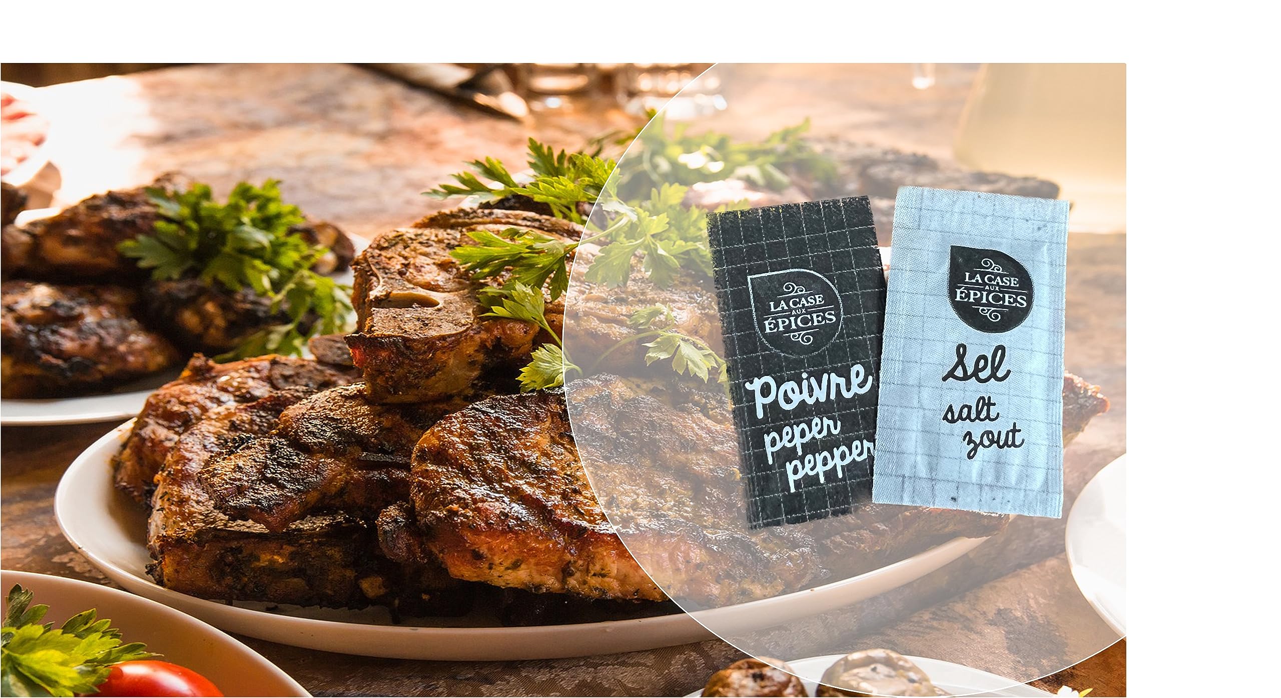 TRAVELDOZ - Lot epices sel et poivre (100 dosettes de chaque)