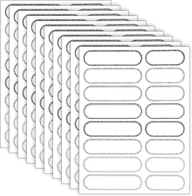 Mabor - 160 Adesivi Impermeabili con Nome per Asilo e Casa, Autoadesivi, 2 Misure