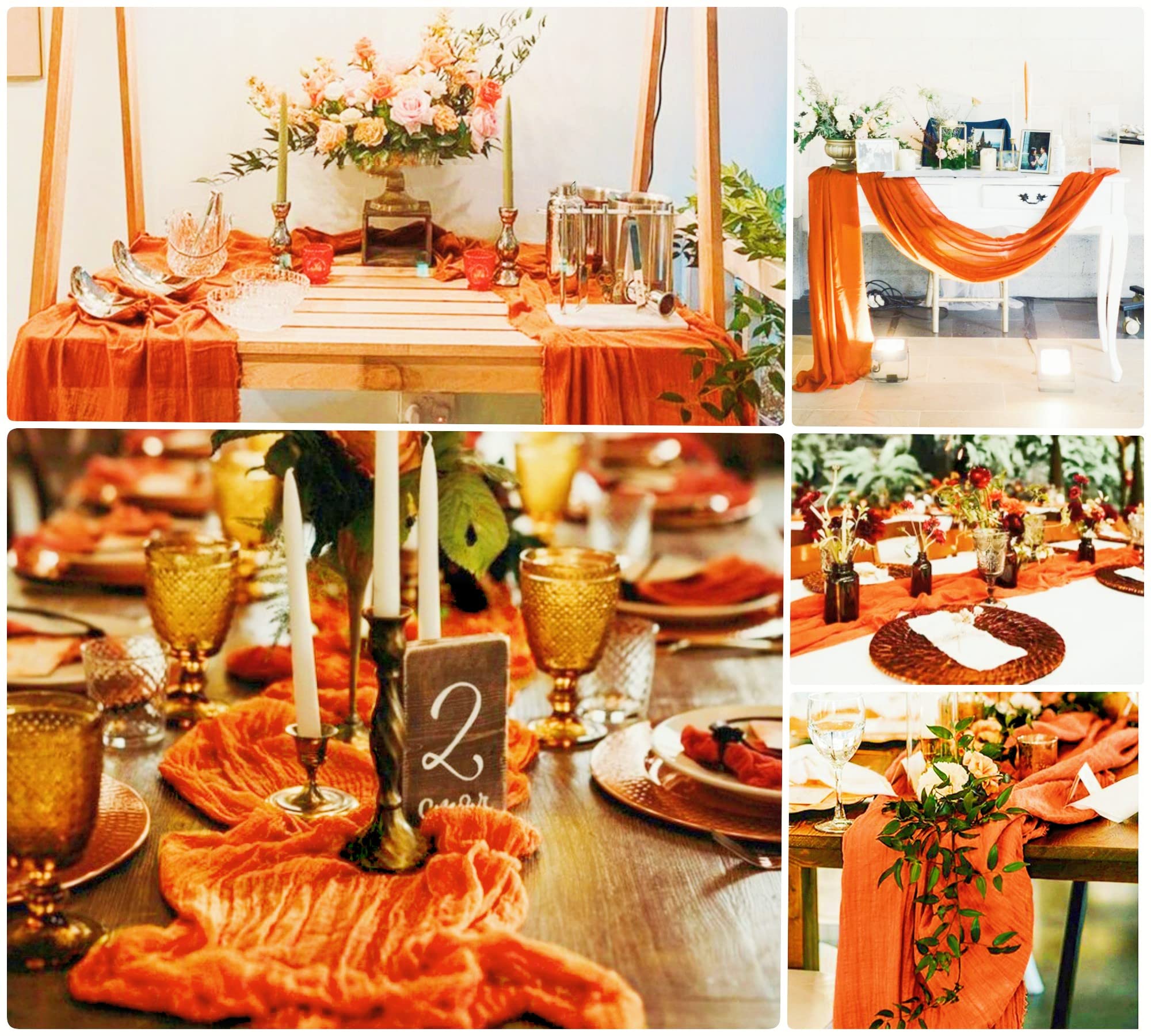 Camino De Mesa De Gasa De Color Rosa Vino Tinto De 10 Pies Y 29 120 Pulgadas, Decoración Romántica Para Caminos De Mesa De Boda | En Línea