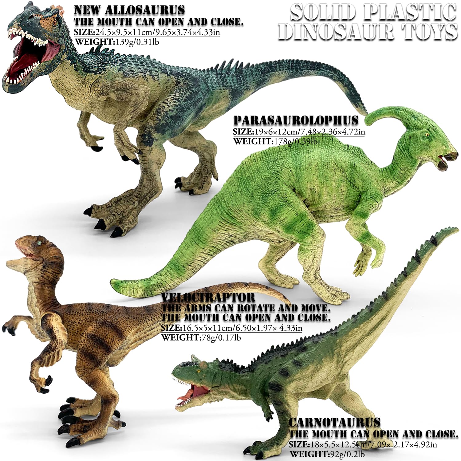 BIROHOSR Dinosaur Playset with 14" Indominus Rex & 8 Detailed Dino Figures - Image 2