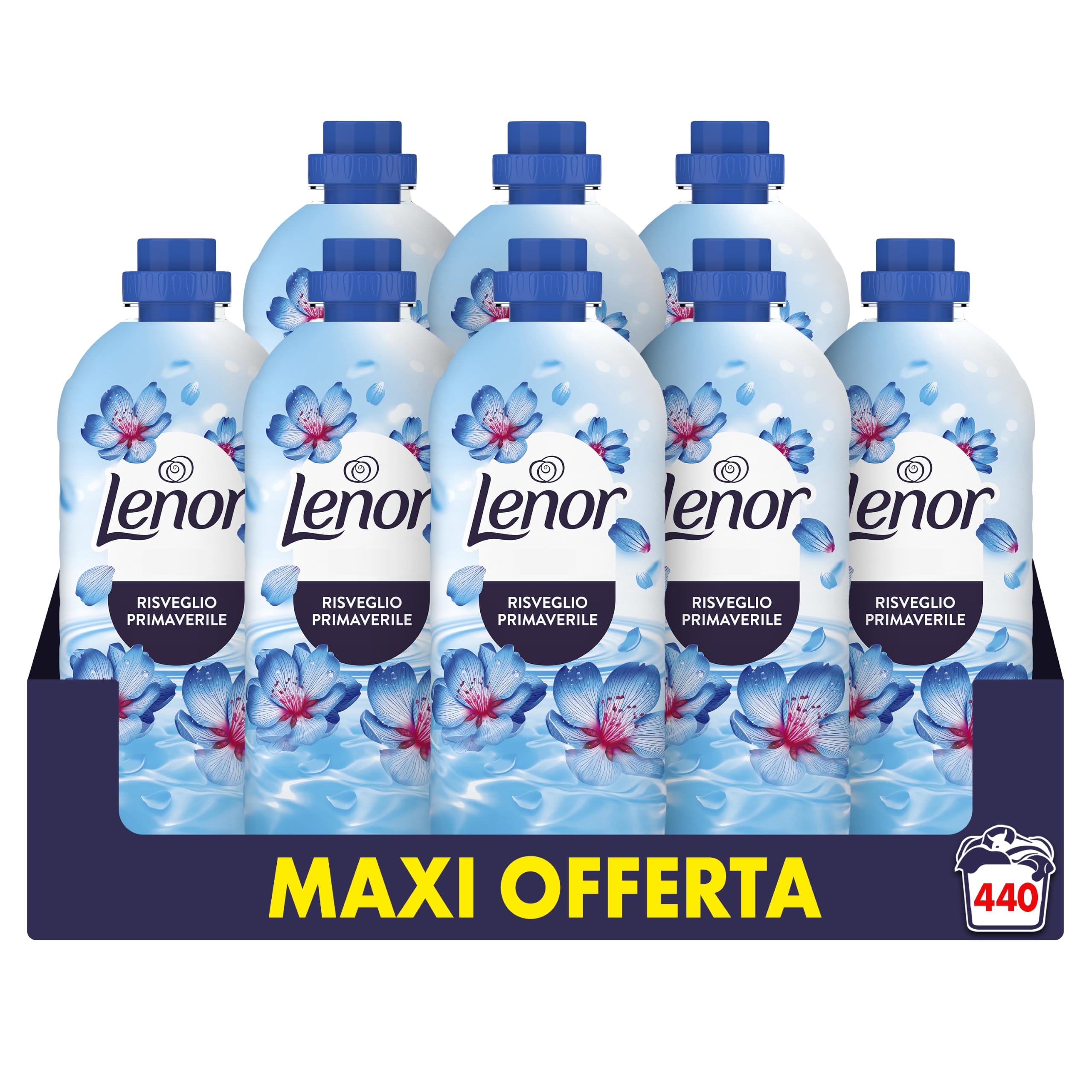 Lenor Ammorbidente Lavatrice Concentrato 440 Lavaggi (8X55), Risveglio Primaverile, Lenzuola Che Profumano Di Pulito Fino A 1 Settimana