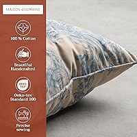 Vista 2 de Maison d' Hermine Fundas de almohada decorativas de 18 x 18 pulgadas, cuadradas, 100% algodón, con cremallera invisible, funda de cojín para sala