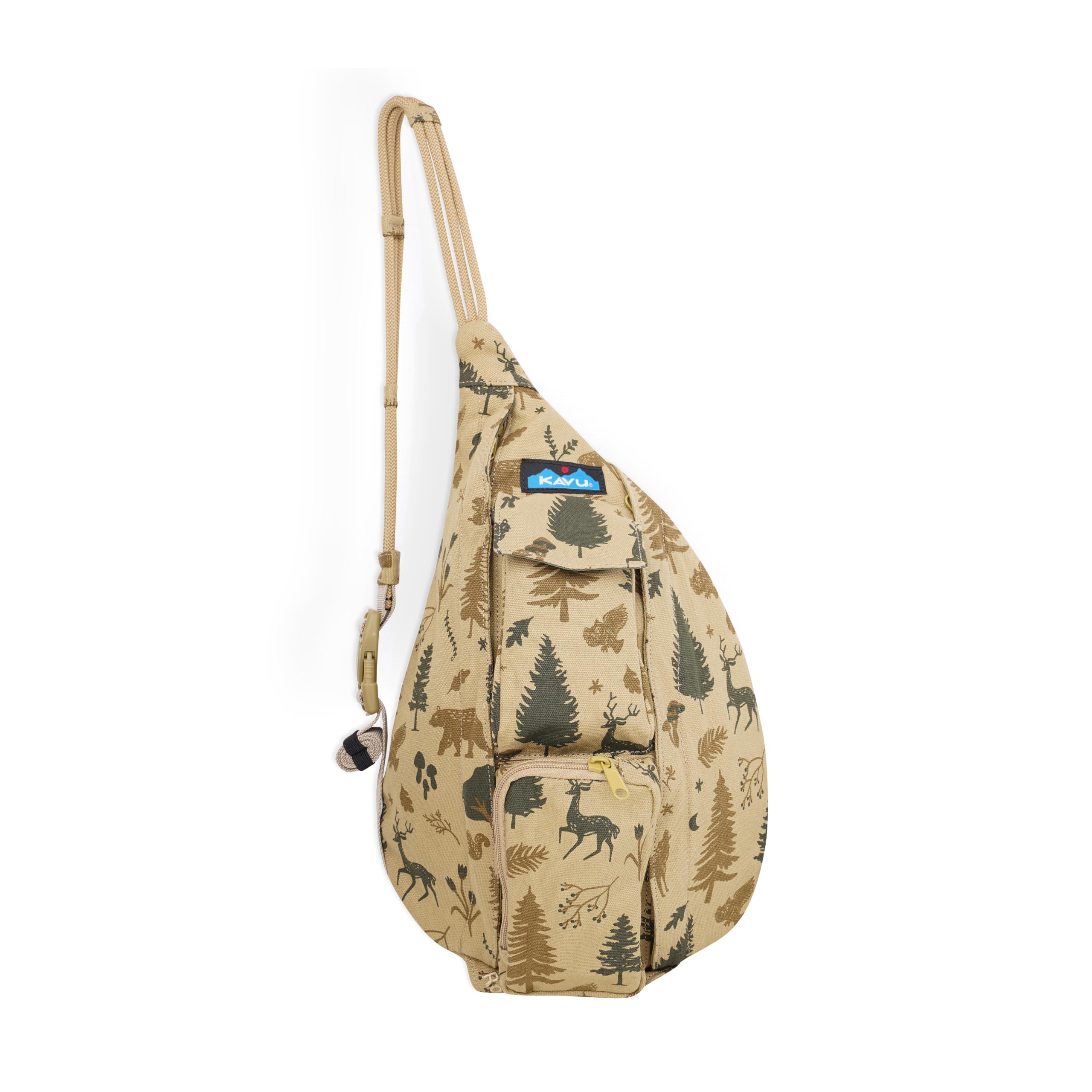 KAVU Mini Rope Bag, Cotton Canvas Crossbody Sling for Travel