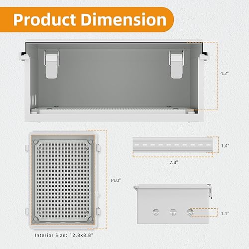 Vista 10 de Joinfworld Caja eléctrica al aire libre impermeable IP67 6X6 Caja de proyecto de plástico Caja de proyecto resistente a la intemperie para WiFi