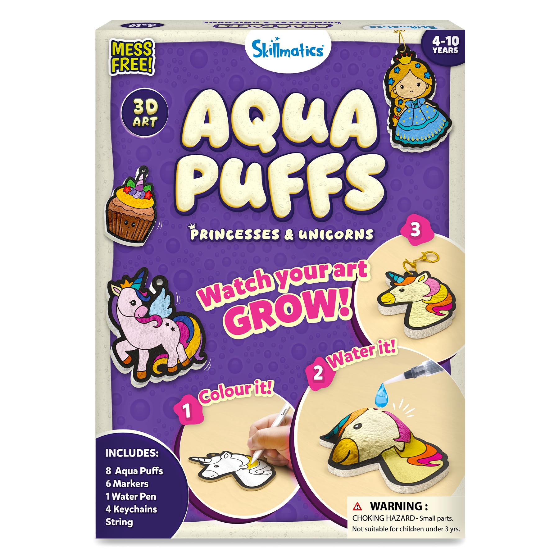 Skillmatics 3D Art Kit - Aqua Puffs, Princesses & Unicorns, Mess-Free Fun, Magical Craft Activity, Travel Toys, DIY Decor, Creative Gifts for Girls & Boys Ages 4, 5, 6, 7, 8, 9, 10-image-35