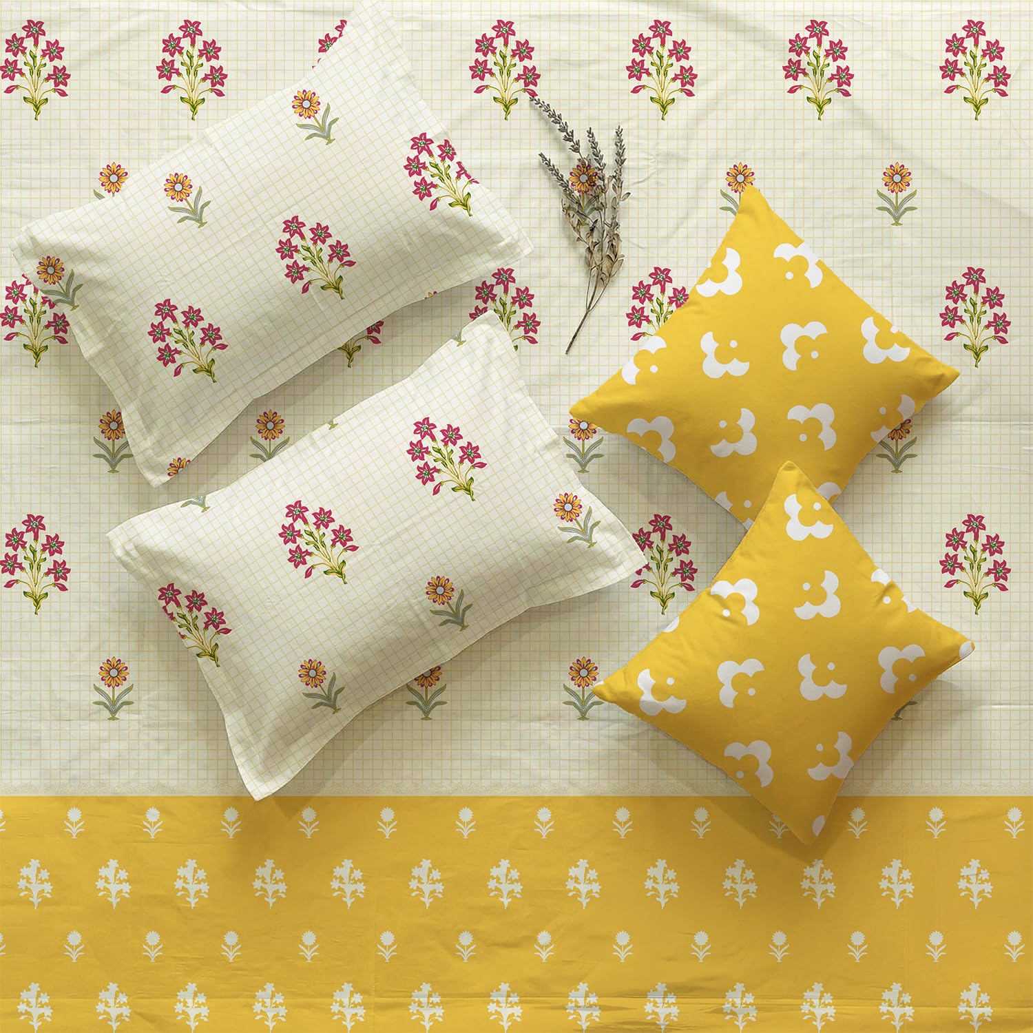 Urban Space Divine Cotton Bedsheet - Queen Size -1 Urban Space Divine Cotton Bedsheet - Queen Size -1