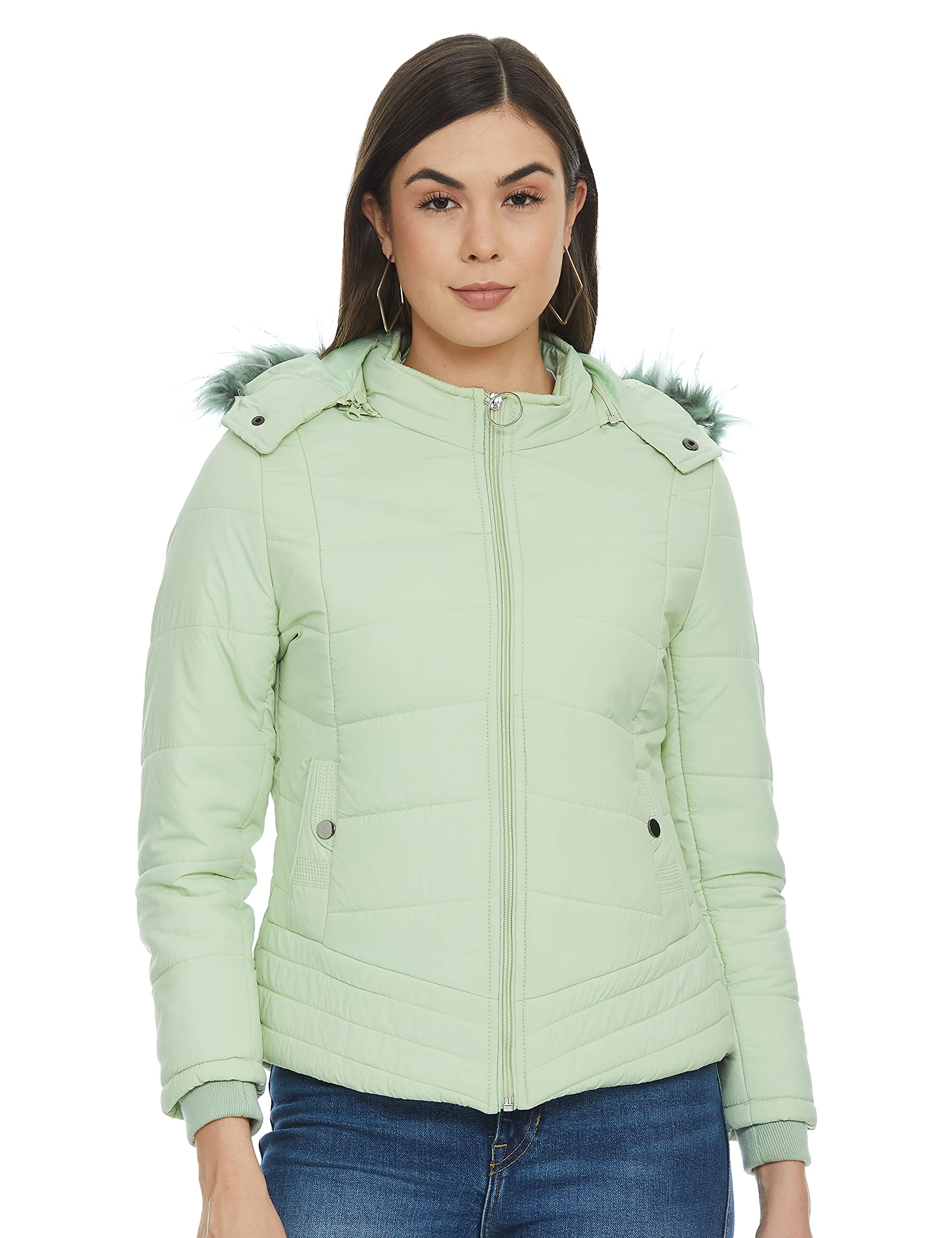 qube by fort collins Women's Nylon & Net Nylon Short Length Jacket-picture-34