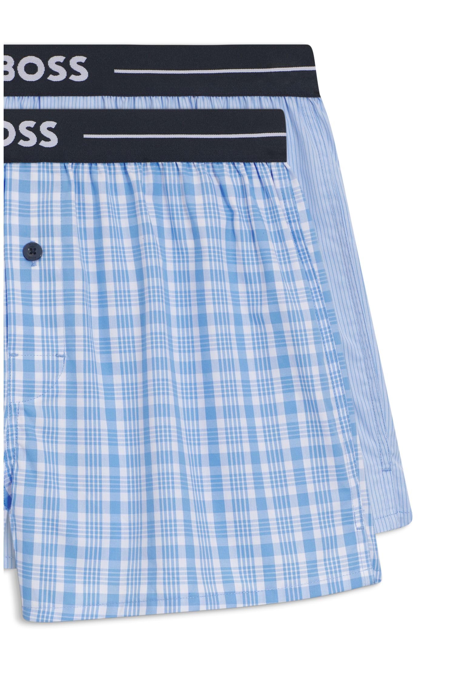 BOSS Męskie spodnie piżamowe 2P Boxer Shorts EW, New - Open Blue471, M