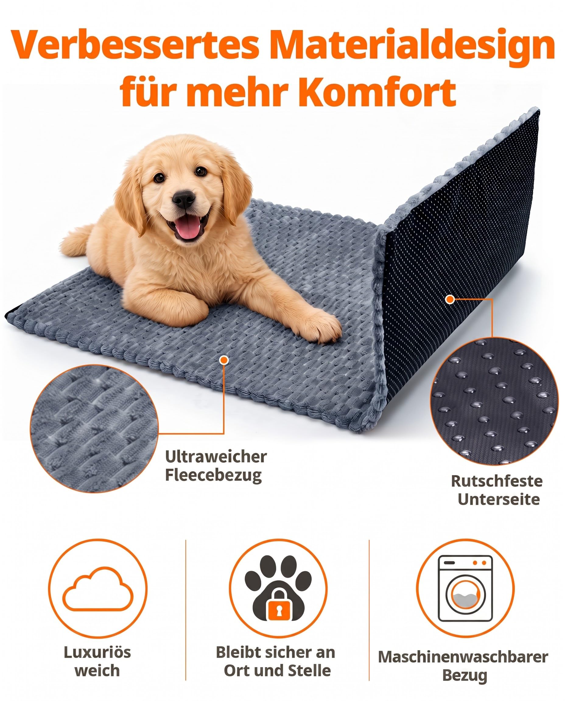 Toozey Heizmatte Katze Hund, Heizdecke, 6 Heizstufen und 6 Timer, 70x50 cm