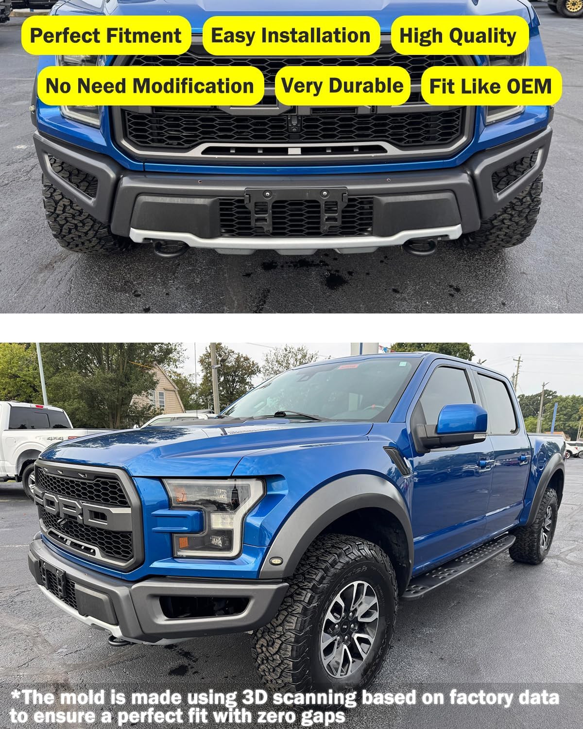 Front License Plate Frame for 2017 2018 2019 2020 Ford F150 Raptor Front Bumper License Plate Holder Mounting Bracket Cover Replace # HL3Z17A385AB FO1068199
