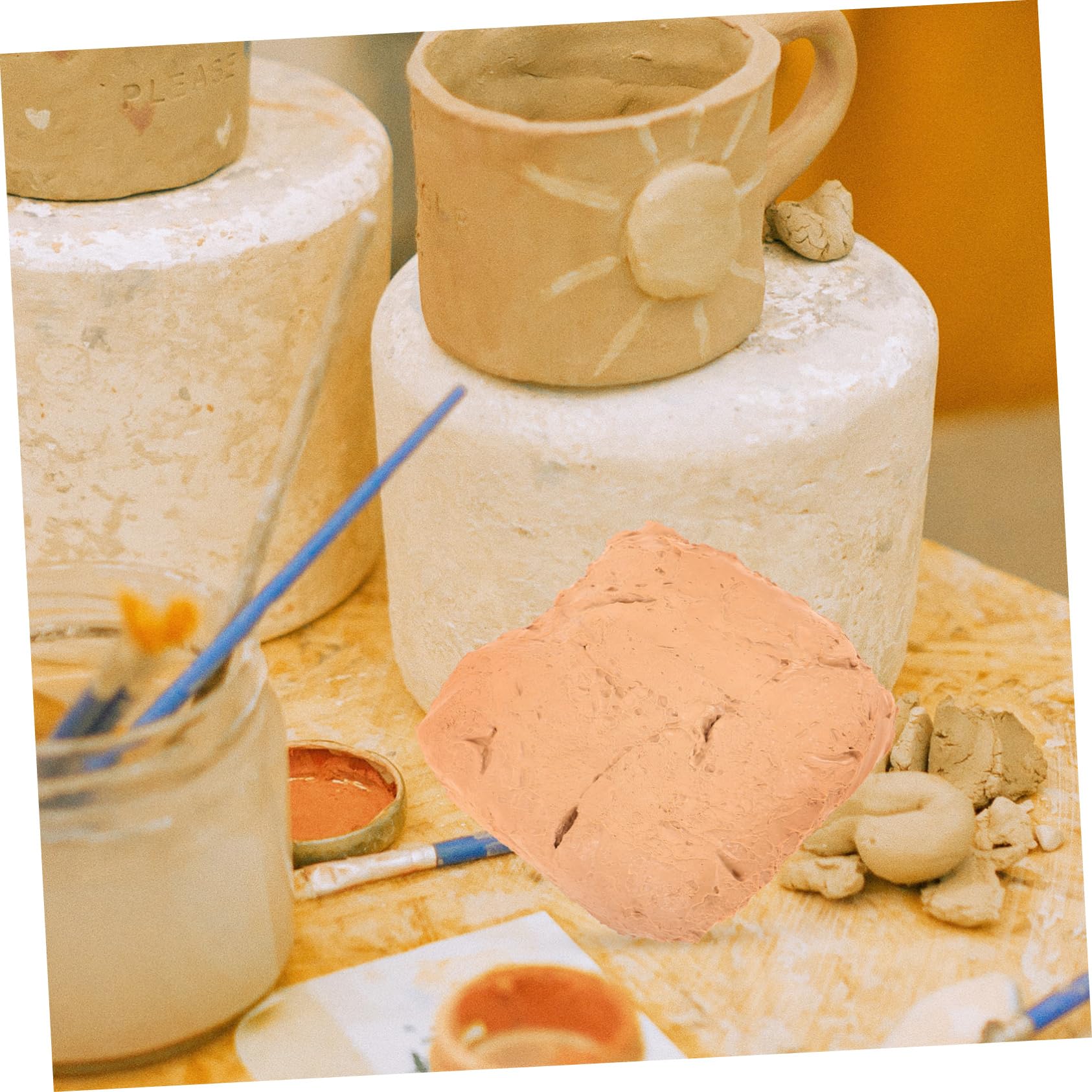 SHINEOFI 6pièces Argile Blanche Autodurcissante pour Modelage Poterie Et Loisirs Créatifs Pâte à Modeler à Séchage à Air pour Adultes Et Adolescents