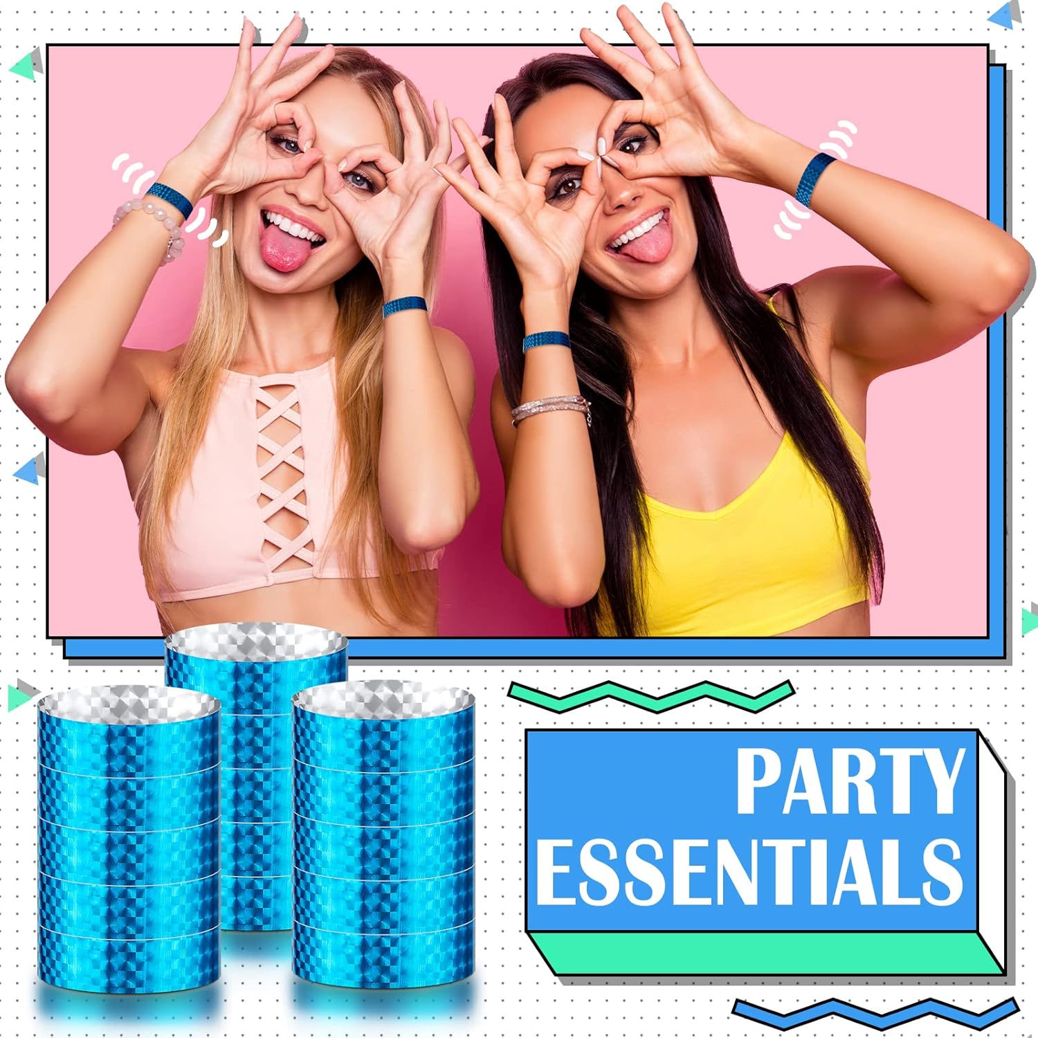 Epakh Paper Wristbands Neon Wrist Bands Waterproof Handbands for Events Lightweight Concert Wristbands Neon Colored Adhesive Wrist Band for Party - Image 5