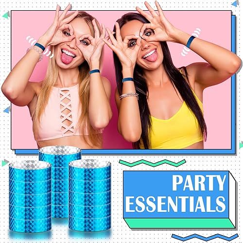 Vista 78 de Epakh 600 pulseras de papel de neón, impermeables, para eventos, ligeras, para conciertos, pulseras adhesivas de color neón para fiestas