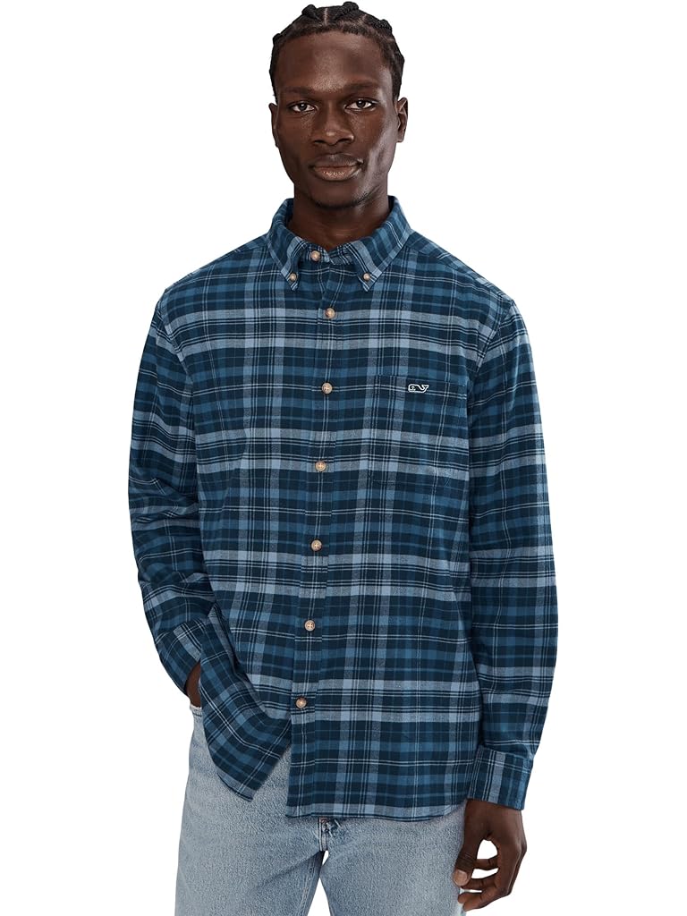 Pewter Vineyard Vines Polar Pld Flannel Shirt