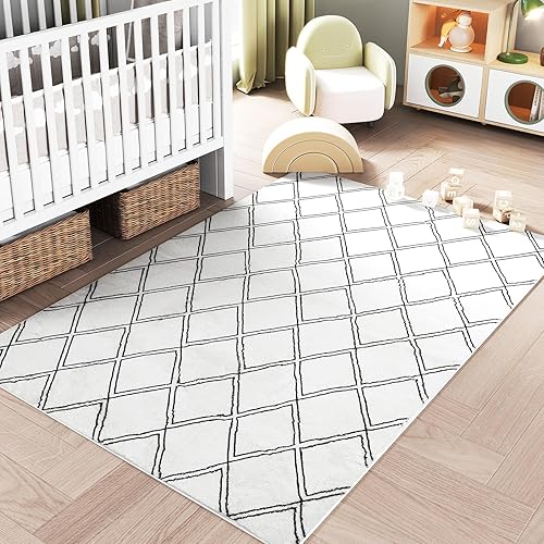 Miniatura 5 de Unomi Alfombra marroquí de 4 x 6 pies, con parte trasera antideslizante, alfombra grande para sala de estar, dormitorio, alfombra interior (4 x 6