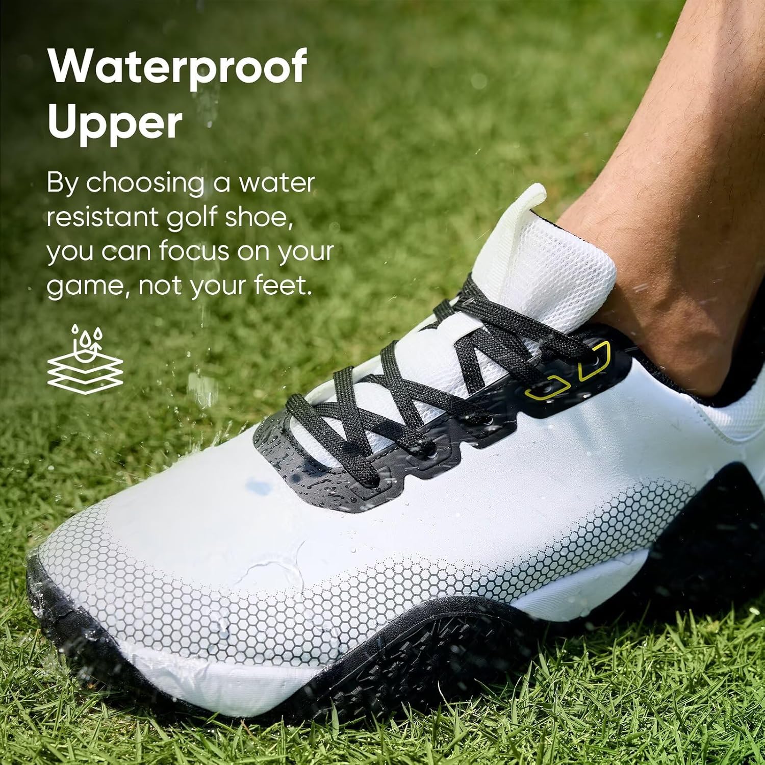 Wide Golf Shoes for Men Spikeless Professional Outdoor Waterproof Golfing Footwears Sneakers with Arch Support - Image 5