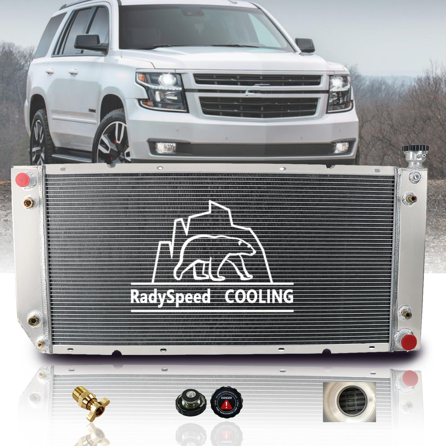 3 Row Aluminum Radiator For 1994-1999 Chevy/GMC C/K 1500 2500 3500 5.7L 7.4L V8, Replacement Radiator, aluminum radiator, radiadores