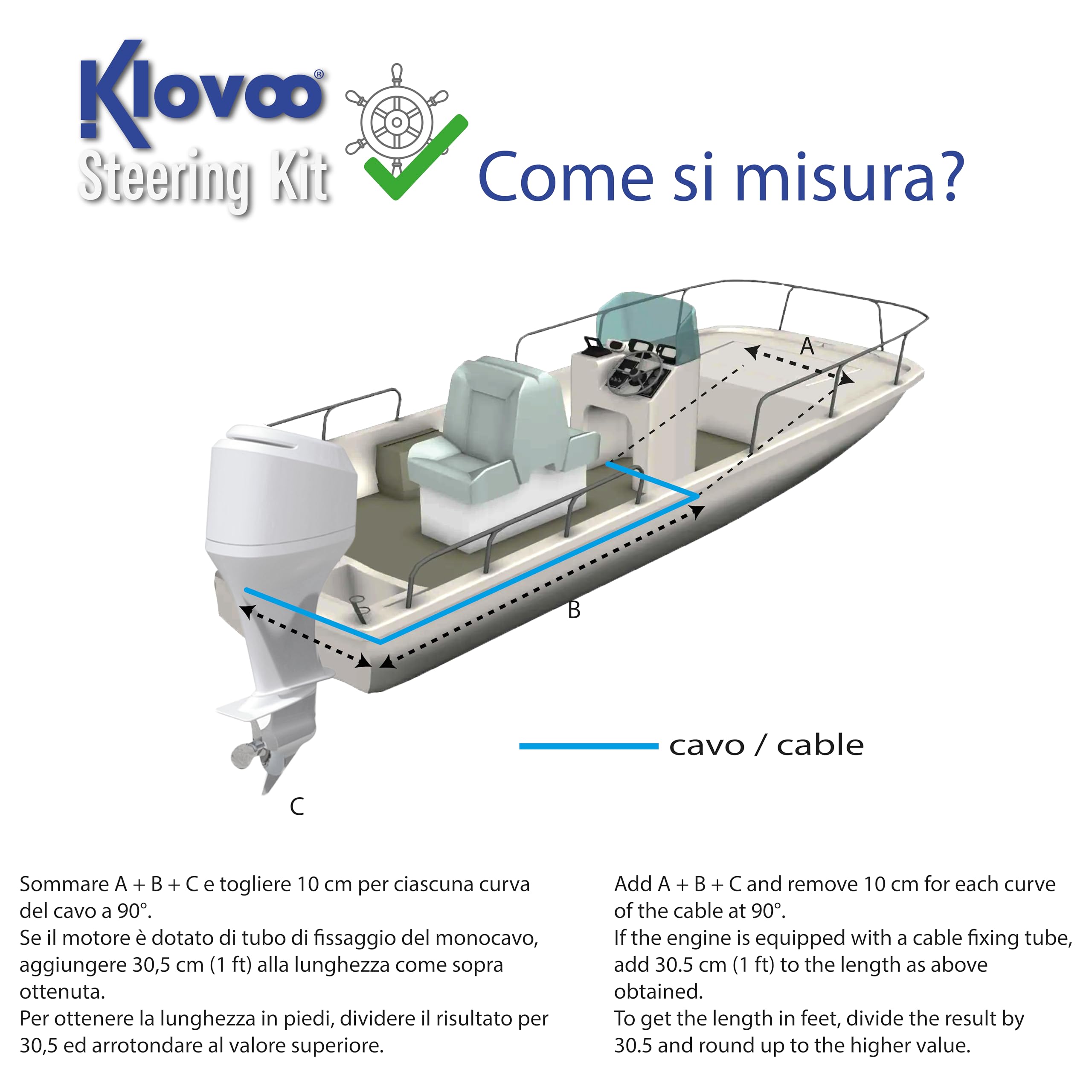 Monocavo Compatibile Ultraflex M66 - per Timonerie T85, T71FC, T72FC, T73NRFC, T74NRFC, T81FC, T843NRFC - per Barca, Gommone, Meccanica