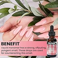 Vista 3 de Mia Secret Monomer Drops - Aroma de durazno - 1 oz - Neutralizador de olores - Acrílico líquido