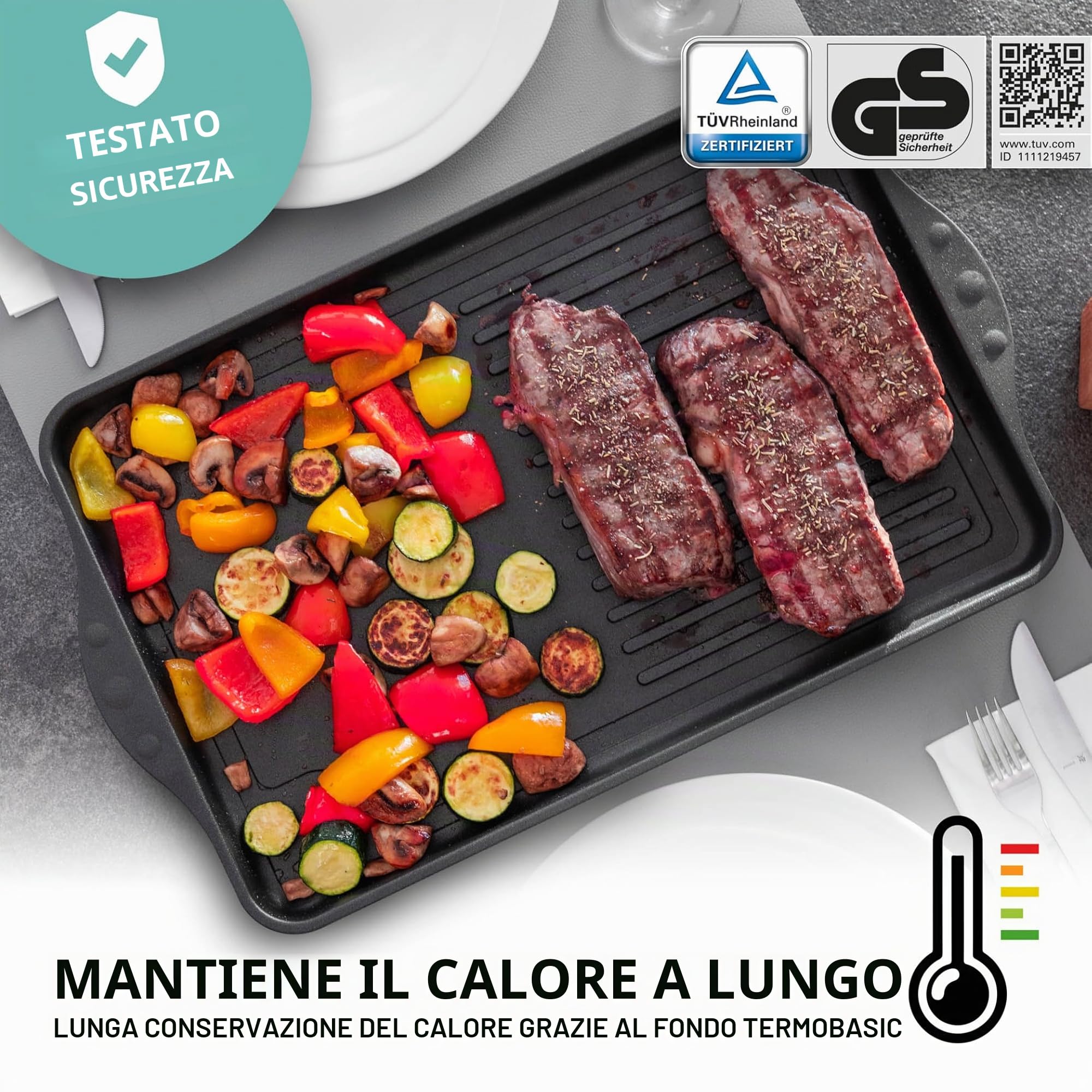 Piastre grill a induzione MaxxGoods Eurolux (Teppanyaki)