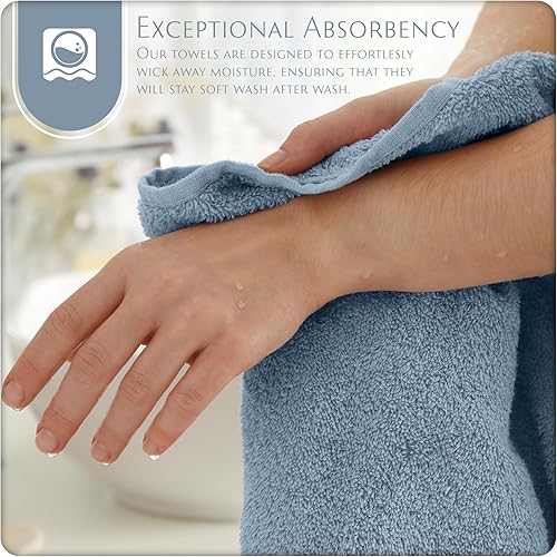 Miniatura 7 de MAURA Basics - Toallas de mano para baño con bucles de gancho para colgar. Juego de toallas de mano suaves, duraderas, duraderas y absorbentes, para