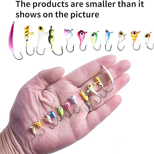 Miniatura 5 de XBLACK Ice Fishing Jigs Kit Ice Fishing Lures for Beginner Starter, XBLACK Baits, Catch Big Fish!