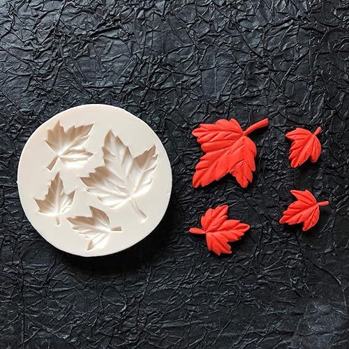 Miniatura 4 de Hojas en forma de pastel decoración molde DIY 3D Fondant chocolate hornear silicona molde azúcar artesanía herramienta