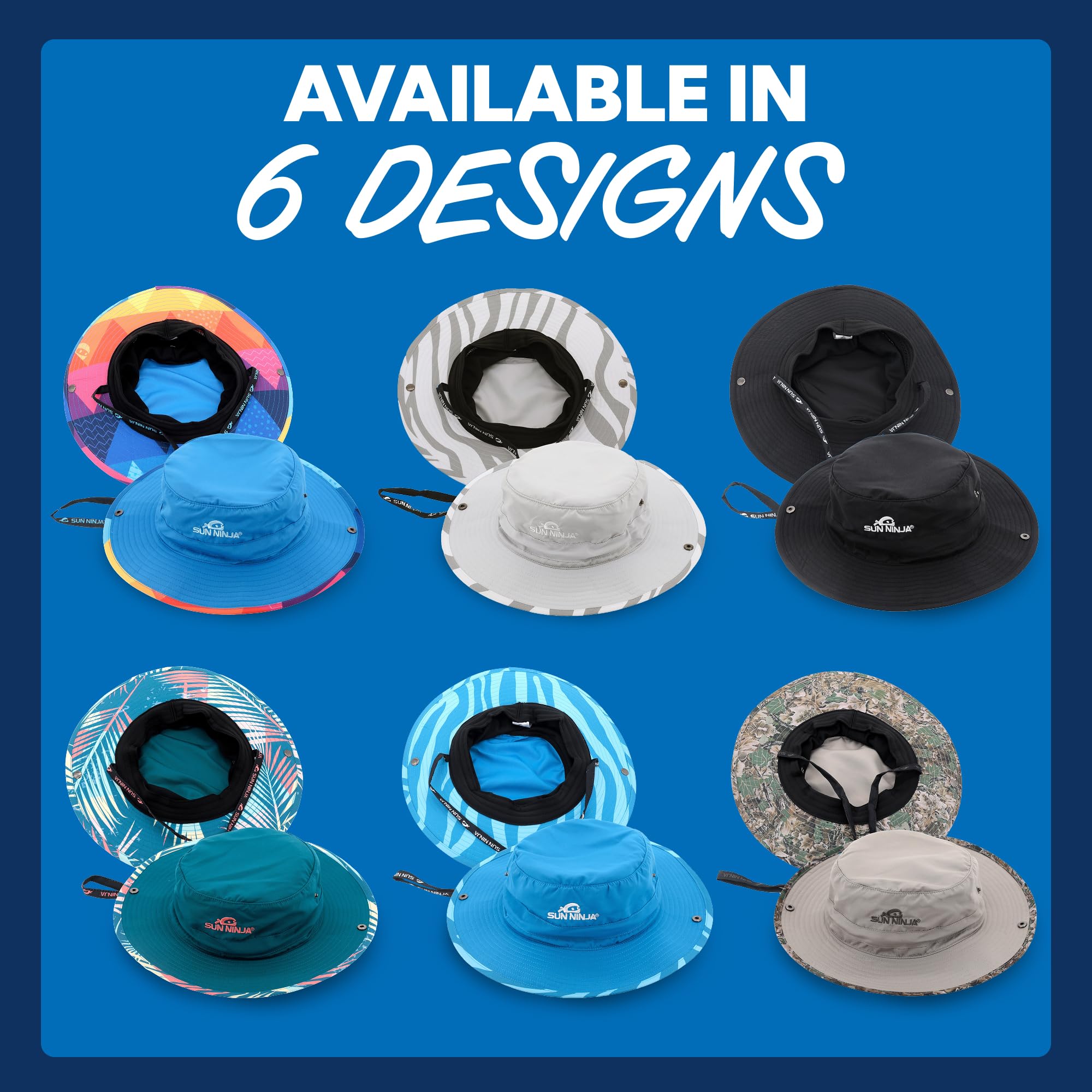 Sombrero de pescador para hombres y mujeres, refrescante con correa ajustable, ala ancha, protección UPF UV 50+, plegable para exteriores, Palm Trees, Talla única 6
