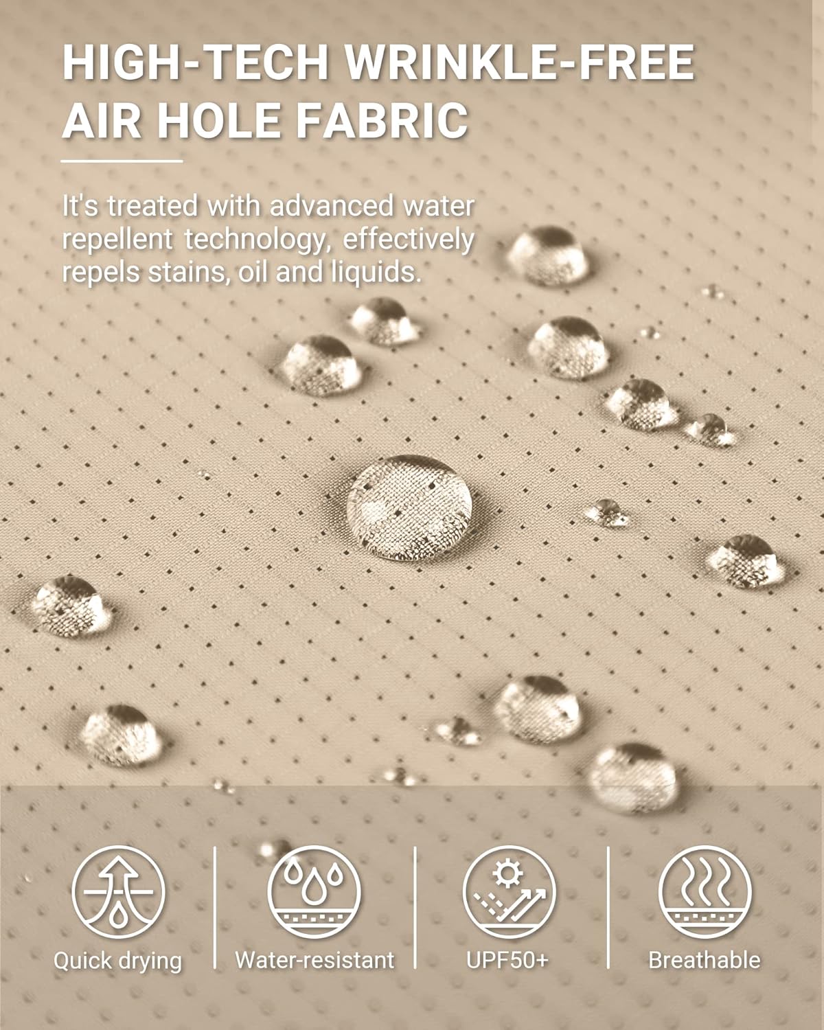 Outdoor Ventures Men's UPF 50+ UV Sun Protection Shirt, Long Sleeve Hiking Fishing Shirt Cooling Quick Dry for Safari Travel - Image 4