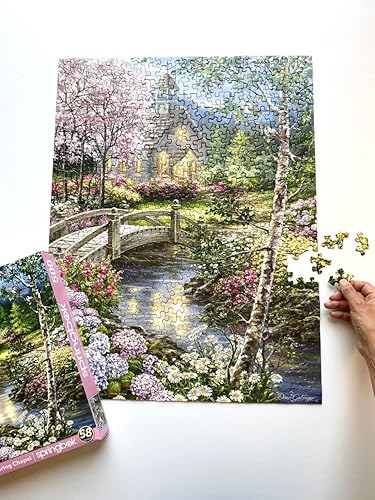 Miniatura 4 de Springbok 's Rompecabezas de 500 piezas Spring Chapel - Hecho en Estados Unidos