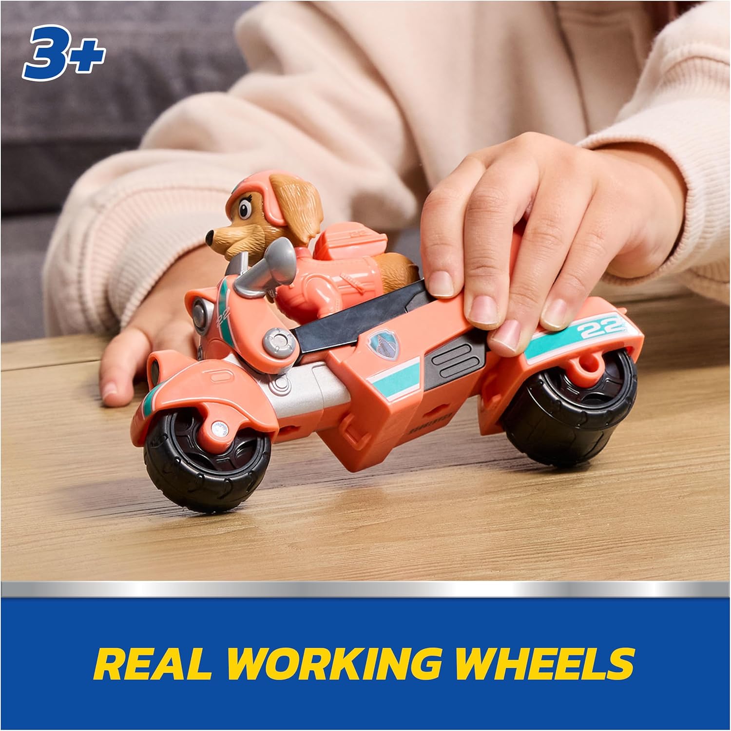 Paw Patrol, Liberty Rescue Motorcycle, Toy Bike with Collectible Action Figure, Sustainably Minded Kids Toys for Boys & Girls Ages 3 and Up