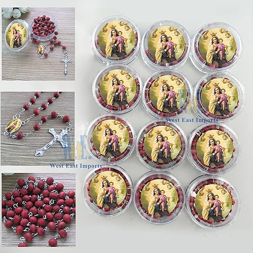 Miniatura 7 de Rosario perfumado Nuestra Señora del Monte Carmelo (12 PCS) Santísima Virgen María Iglesia Religiosa Evento Memorial